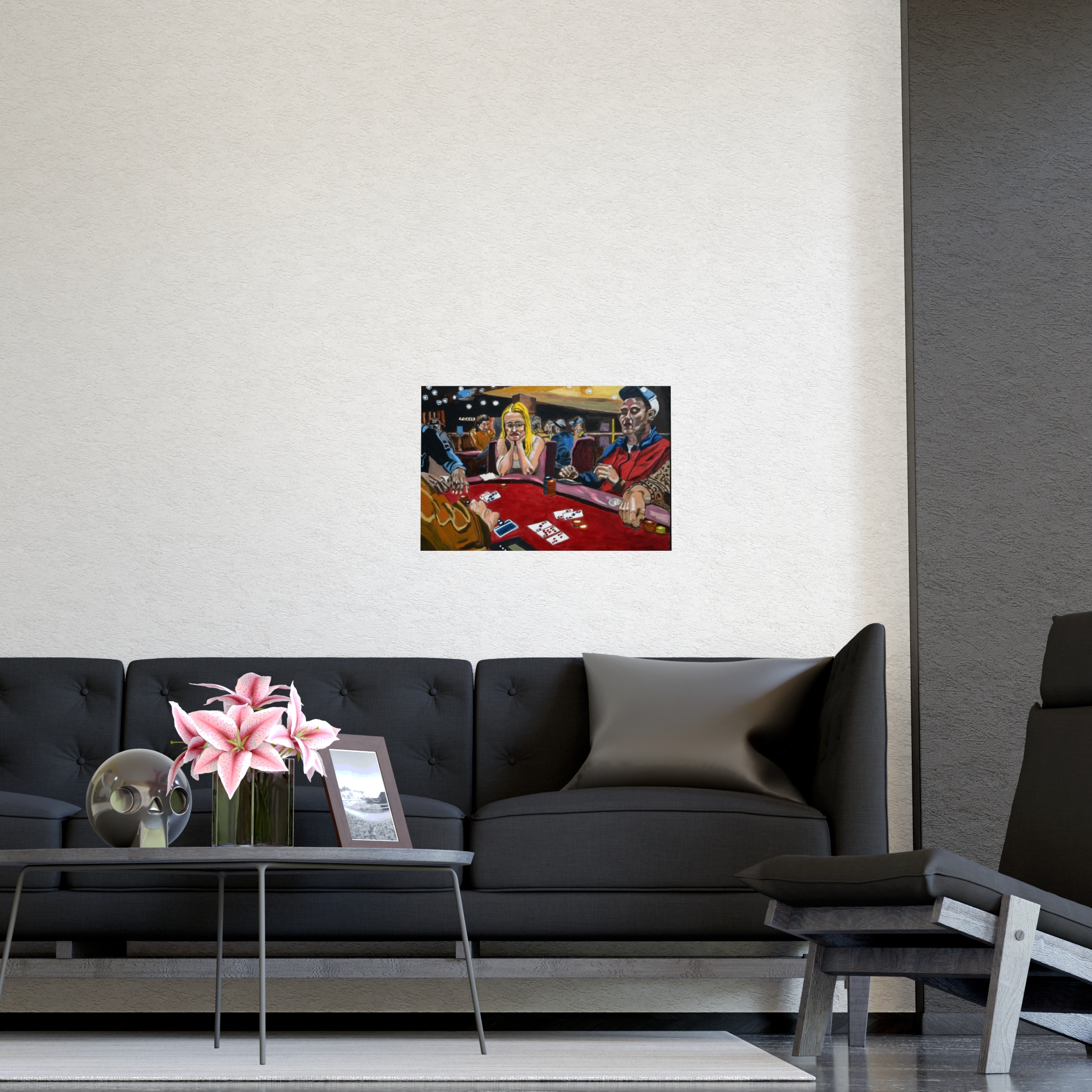 Casino Poker Night Matte Poster — Retro Gambling Art (Originally painted on canvas) - Image 3