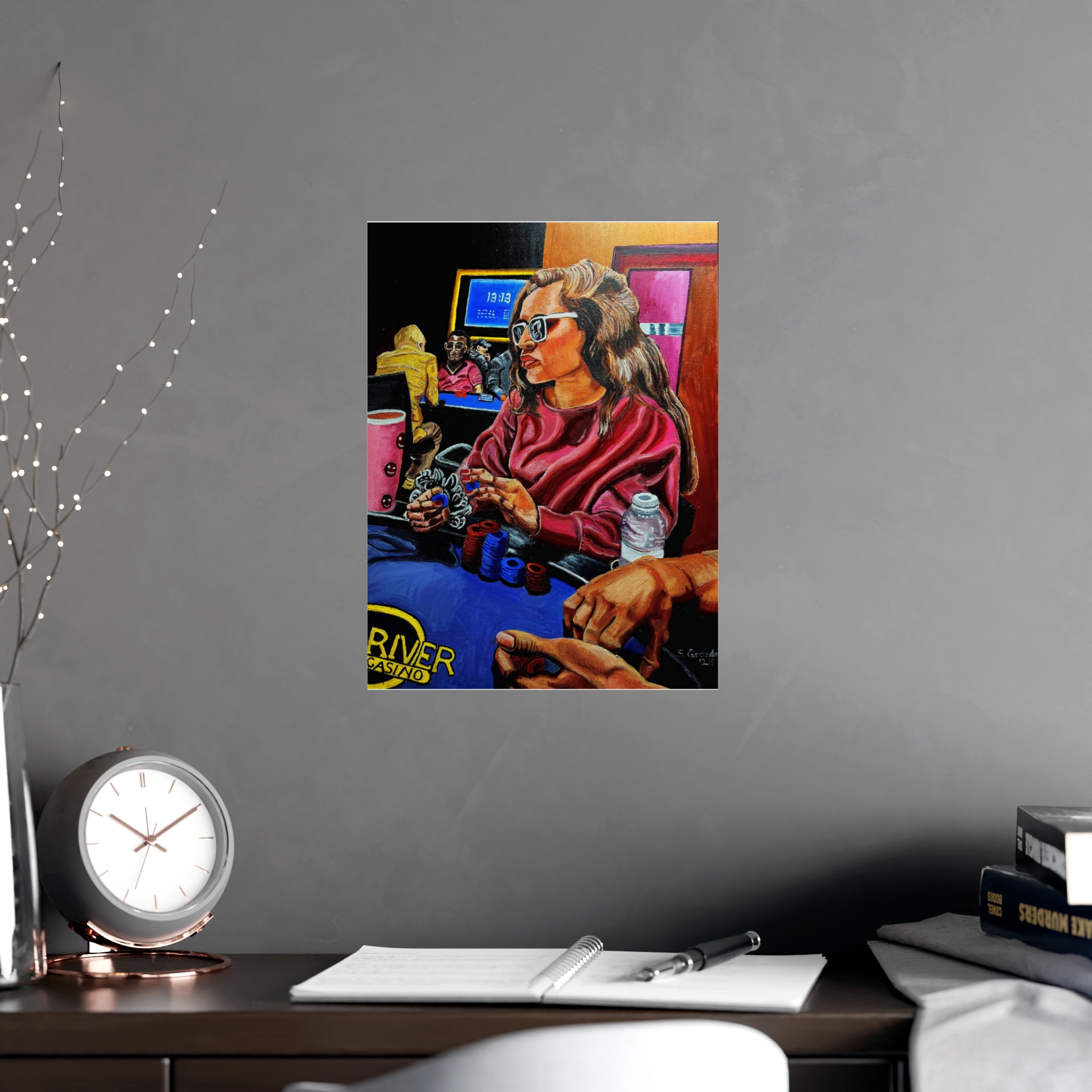 Poker Night Woman — Matte Art Poster (Stanley Grandon) - Image 3