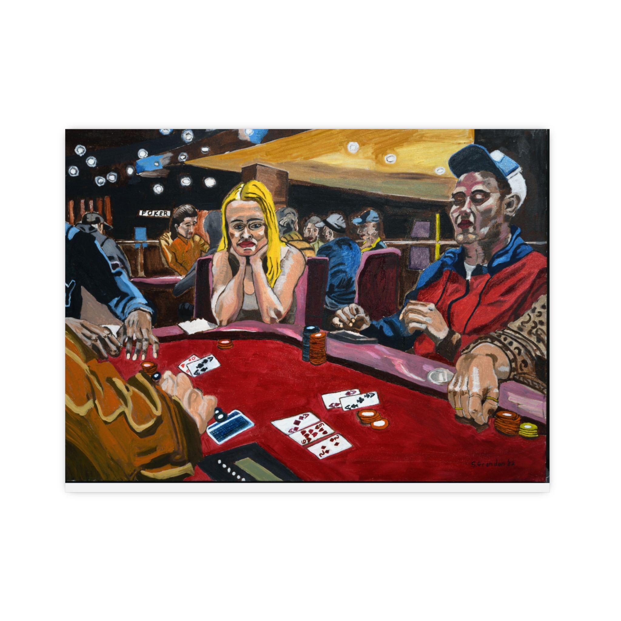 Casino Poker Night Matte Poster — Retro Gambling Art (Originally painted on canvas) - Image 7