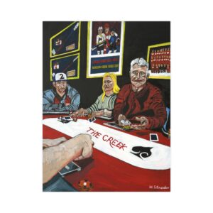 Poker Night Matte Art Poster — "The Creek" Vertical Print