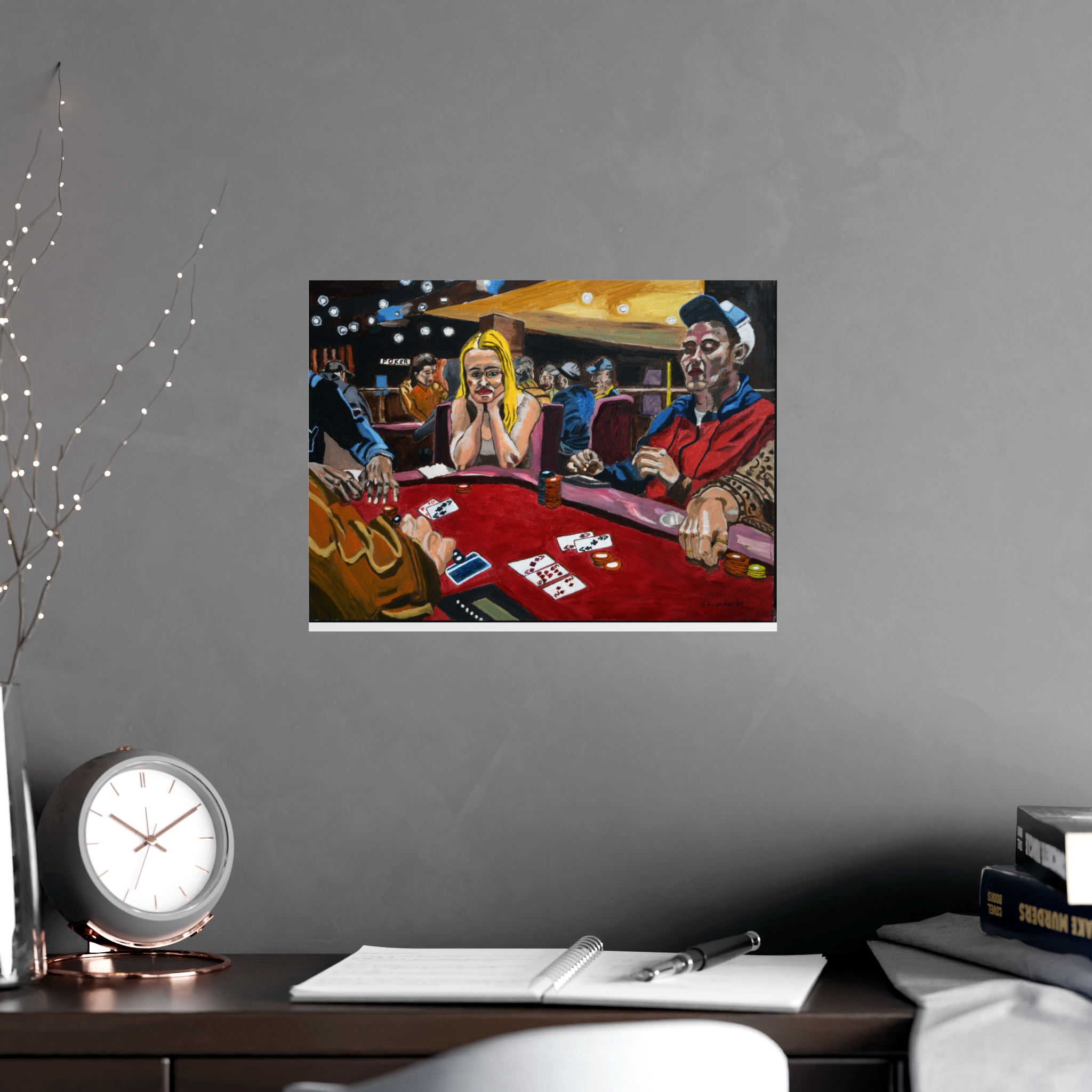 Casino Poker Night Matte Poster — Retro Gambling Art (Originally painted on canvas) - Image 9