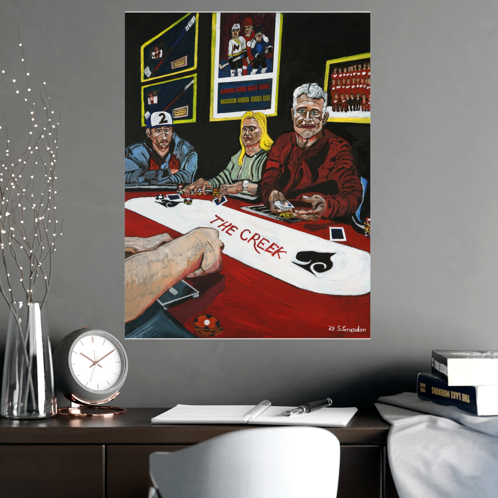 Poker Night Matte Art Poster — "The Creek" Vertical Print - Image 2