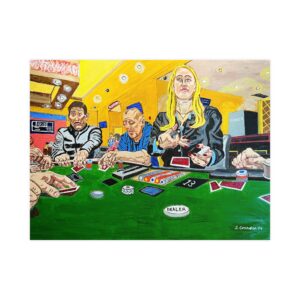 Casino Poker Table Matte Poster — Vibrant Gambling Scene Wall Art