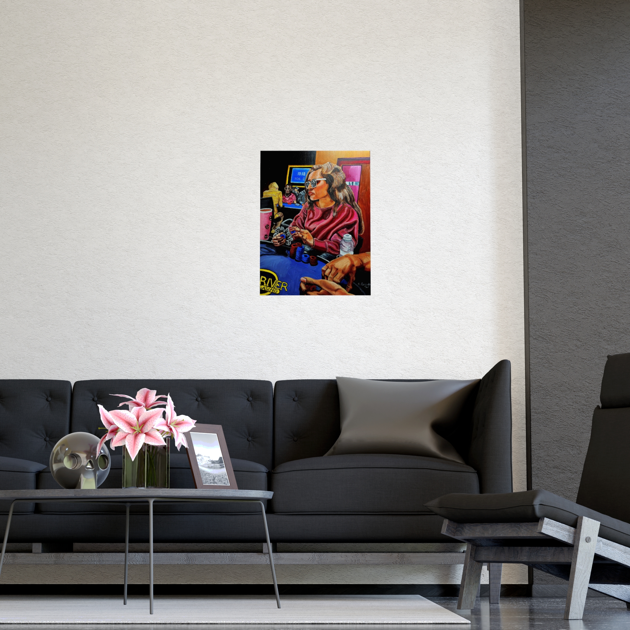 Poker Night Woman — Matte Art Poster (Stanley Grandon) - Image 2