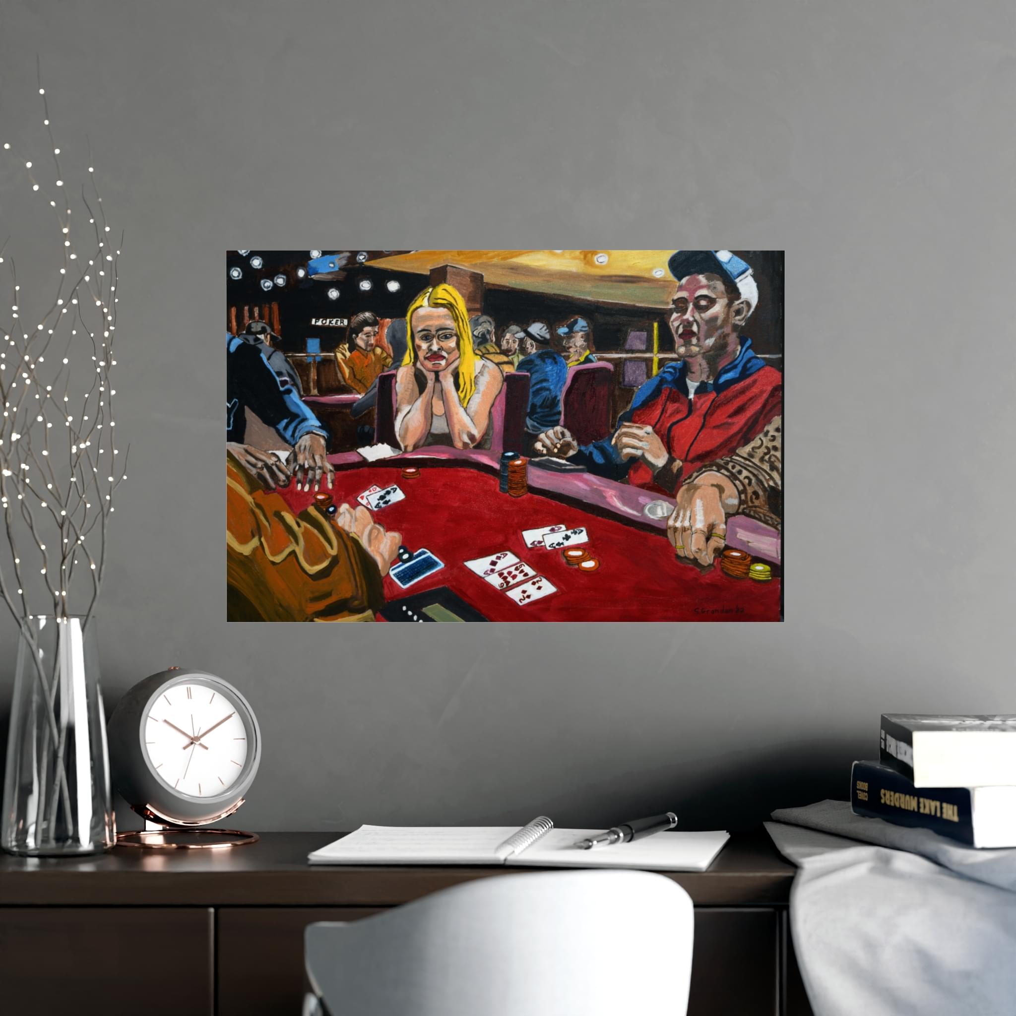 Casino Poker Night Matte Poster — Retro Gambling Art (Originally painted on canvas) - Image 9