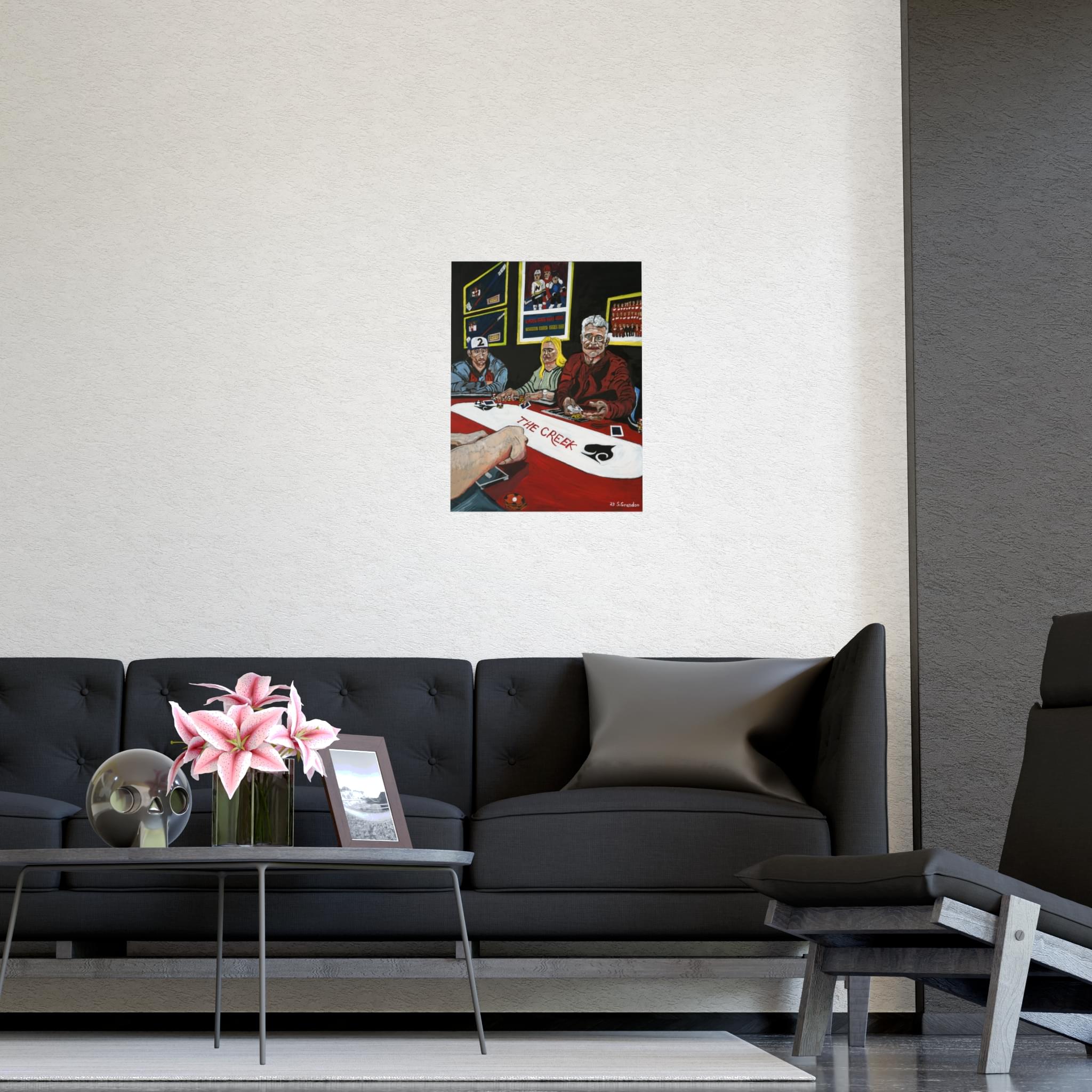 Poker Night Matte Art Poster — "The Creek" Vertical Print - Image 5