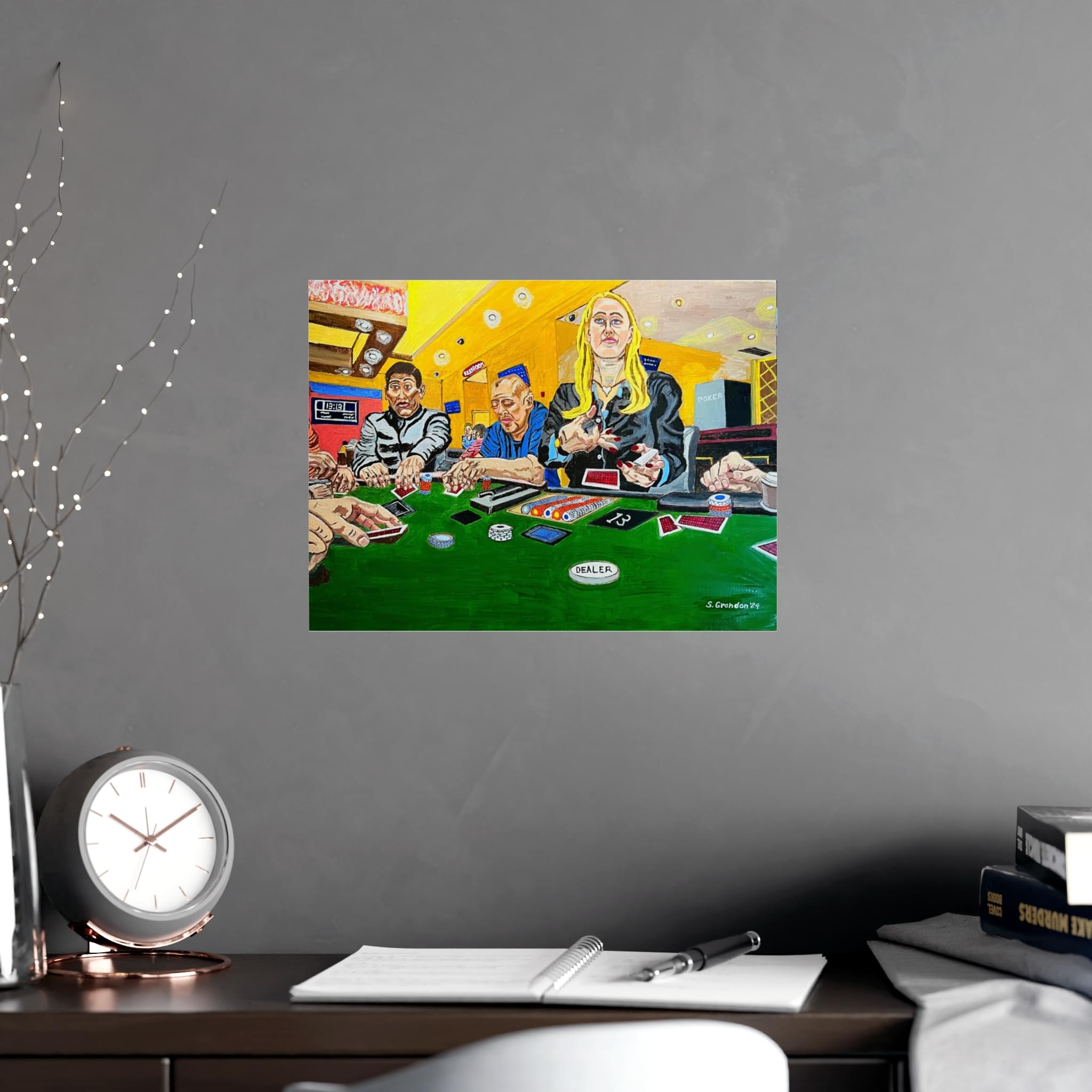 Casino Poker Table Matte Poster — Vibrant Gambling Scene Wall Art - Image 6