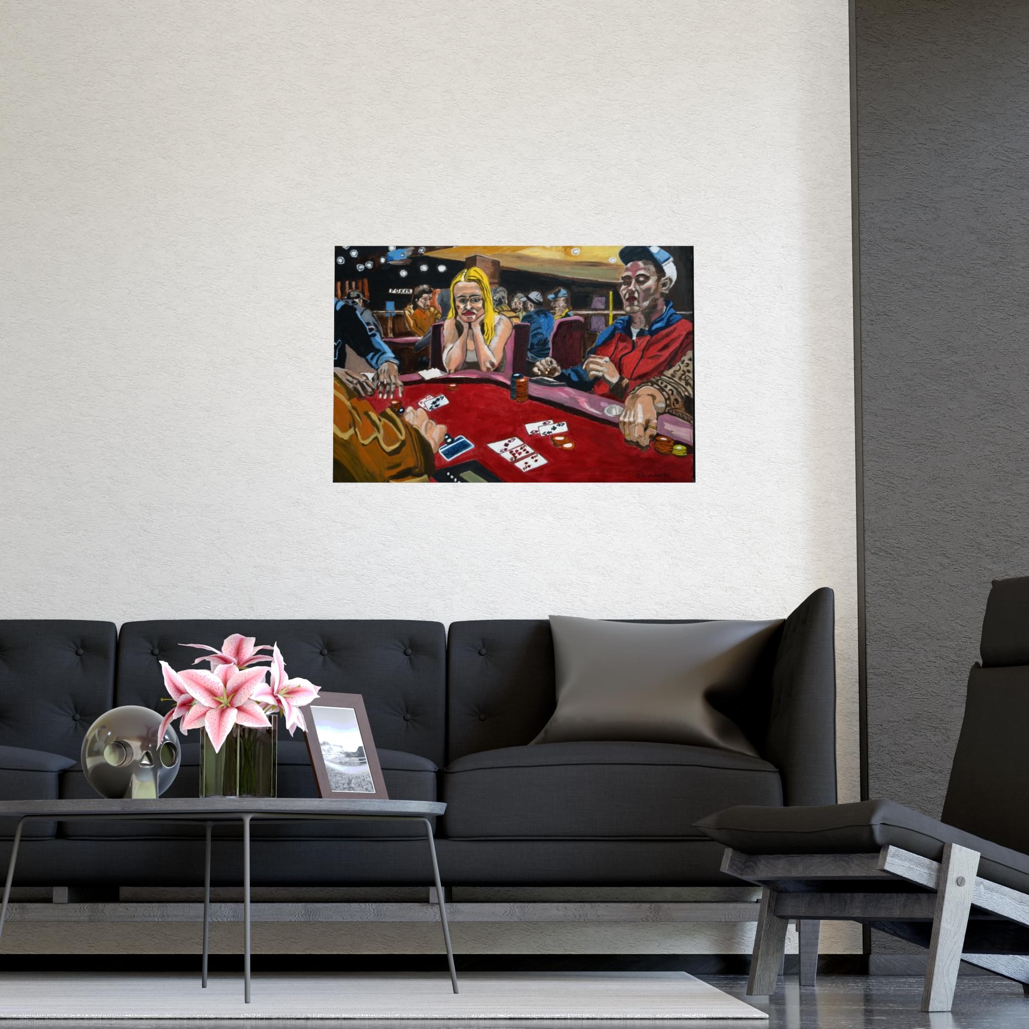 Casino Poker Night Matte Poster — Retro Gambling Art (Originally painted on canvas) - Image 8