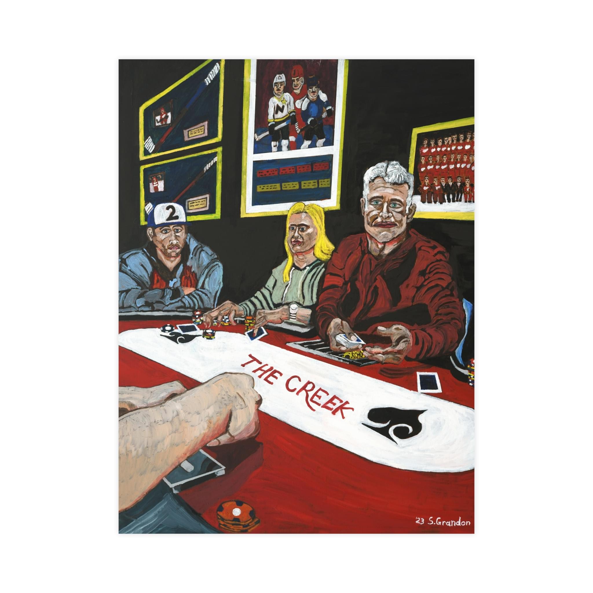 Poker Night Matte Art Poster — "The Creek" Vertical Print