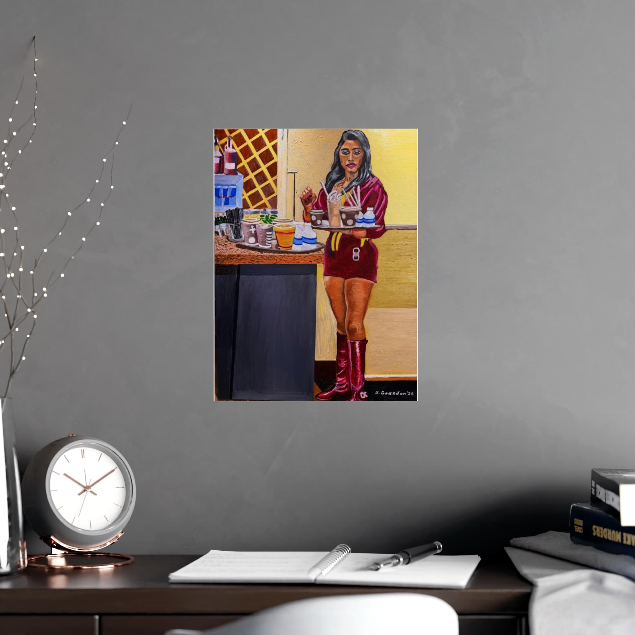 Copy of Poker Diner Waitress Matte Poster — Retro Casino Art Print (Vertical & Horizontal) - Image 6