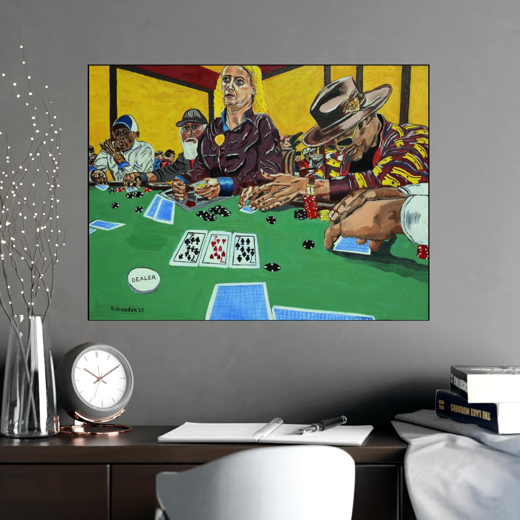 Poker Night Matte Poster — Casino Table Art Print (Vertical & Horizontal) - Image 2