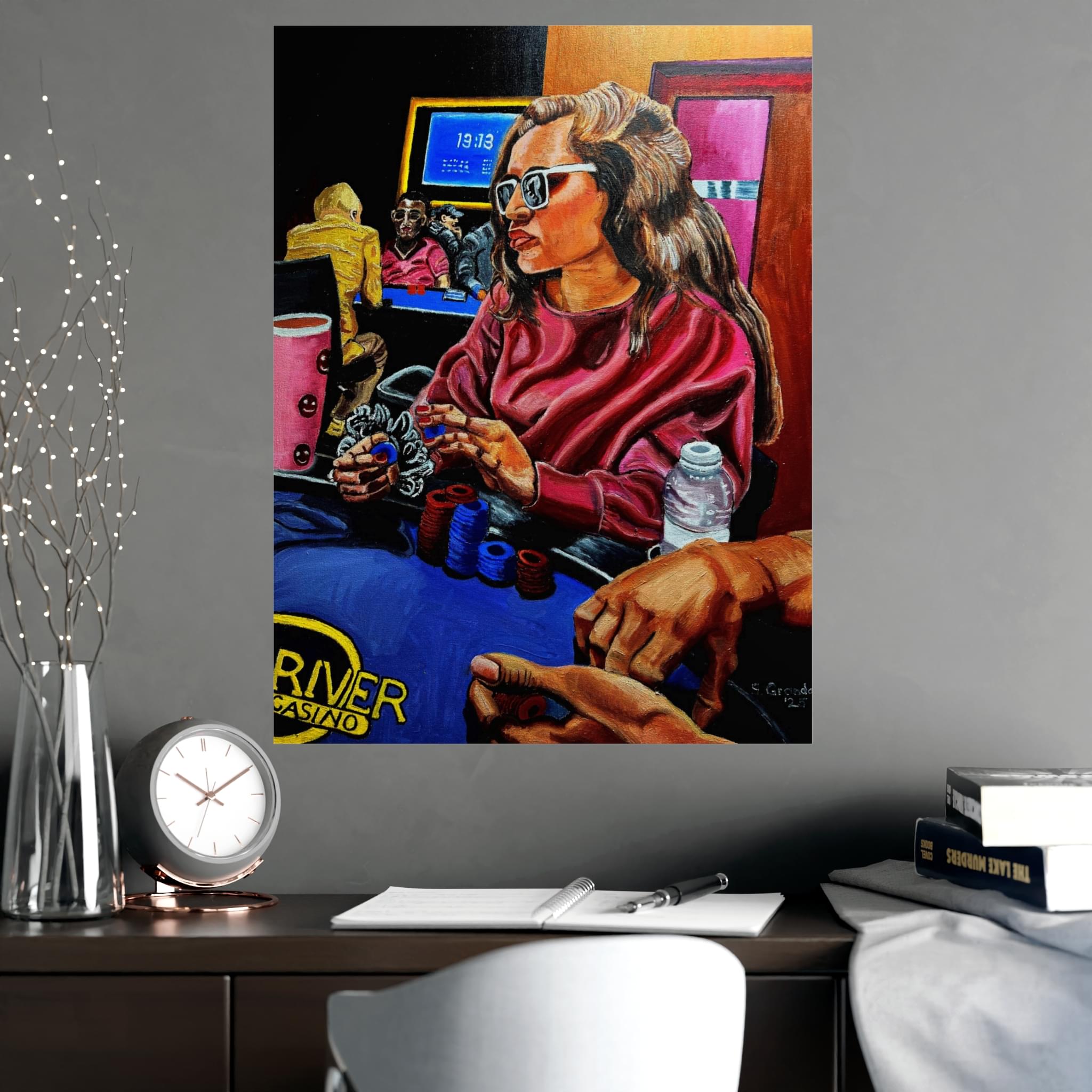 Poker Night Woman — Matte Art Poster (Stanley Grandon) - Image 2