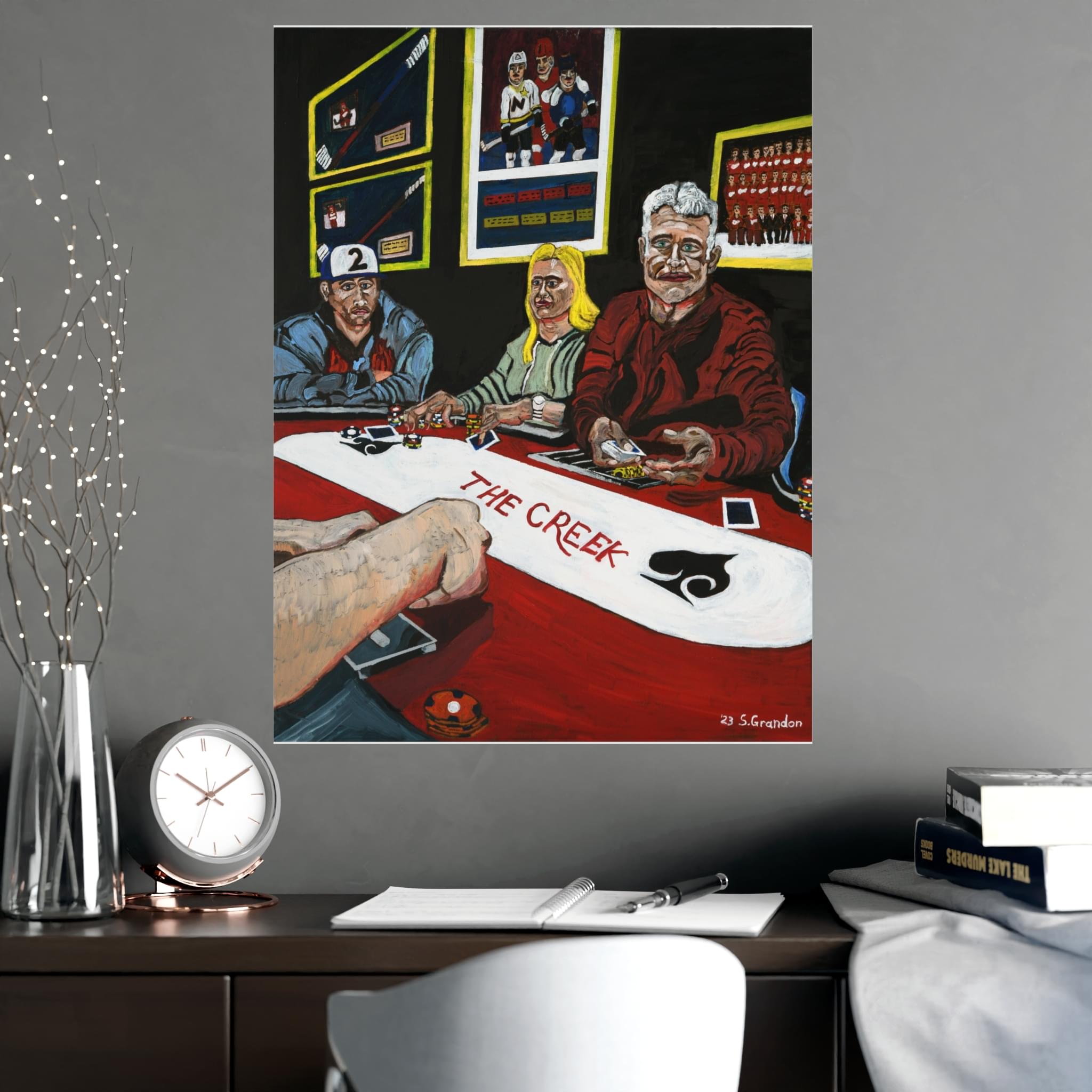 Poker Night Matte Art Poster — "The Creek" Vertical Print - Image 2