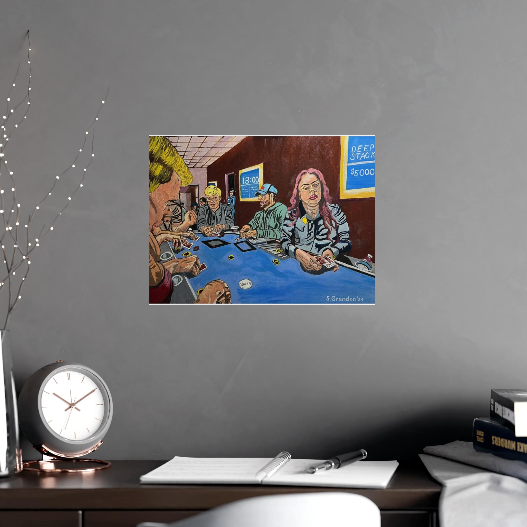 Poker Night Matte Poster — 'Poker Hands' Casino Table Art Print — Gallery-Quality Stanley Grandon Oil Reproduction - Image 6