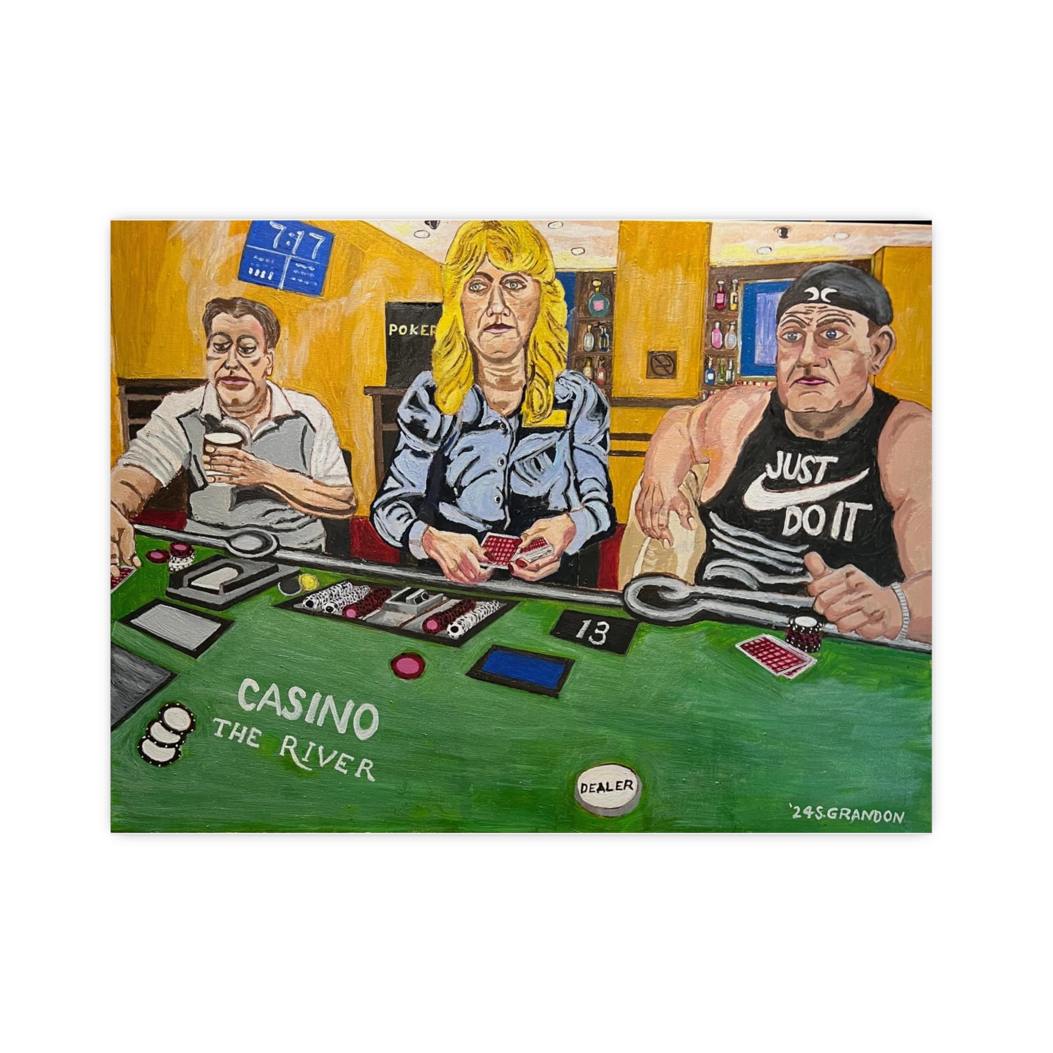 Casino The River — Matte Art Poster — Stanley Grandon Poker Painting - Image 4