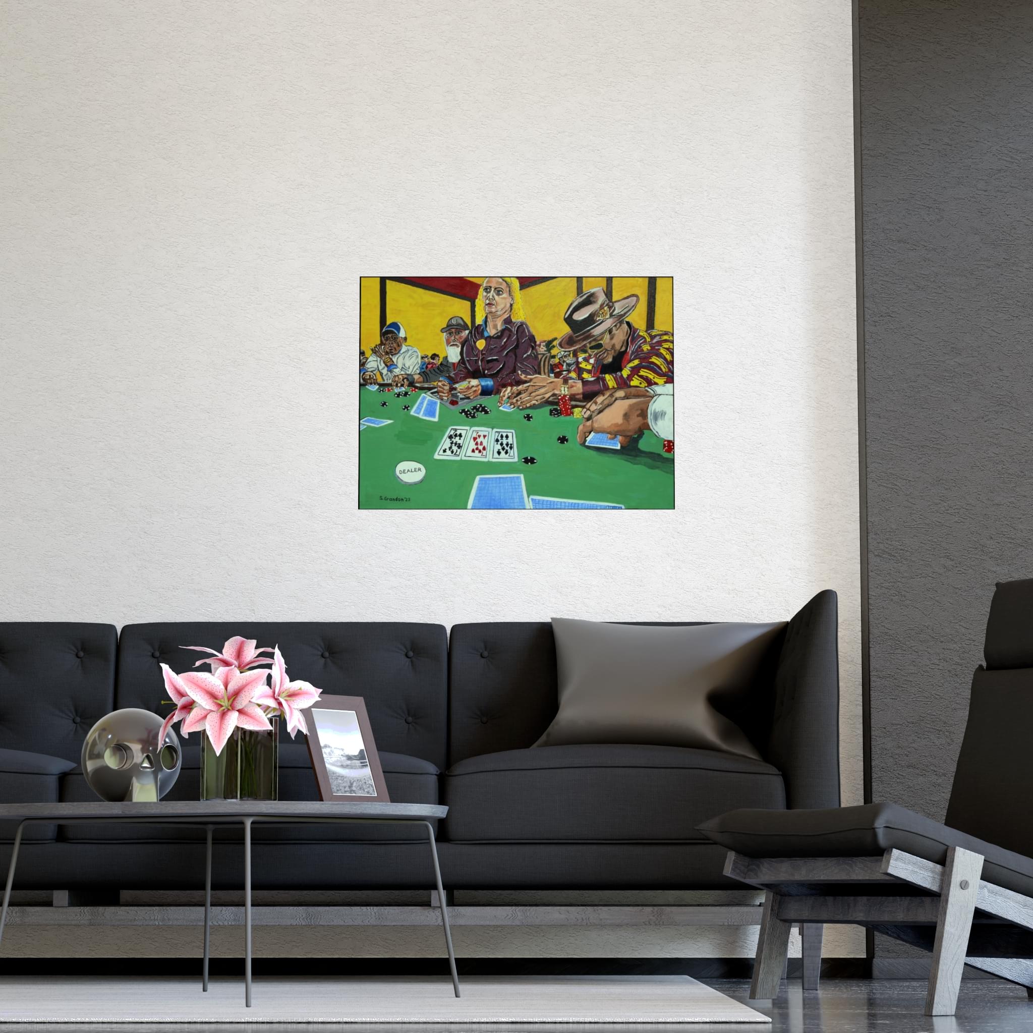 Poker Night Matte Poster — Casino Table Art Print (Vertical & Horizontal) - Image 3