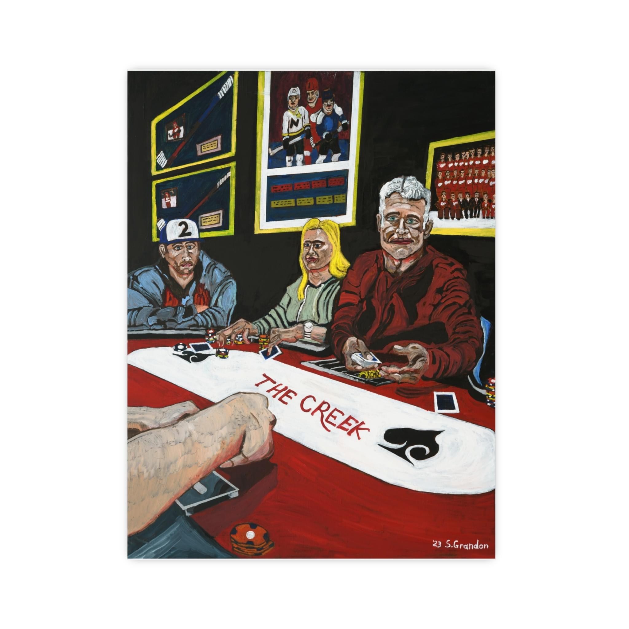 Poker Night Matte Art Poster — "The Creek" Vertical Print - Image 4