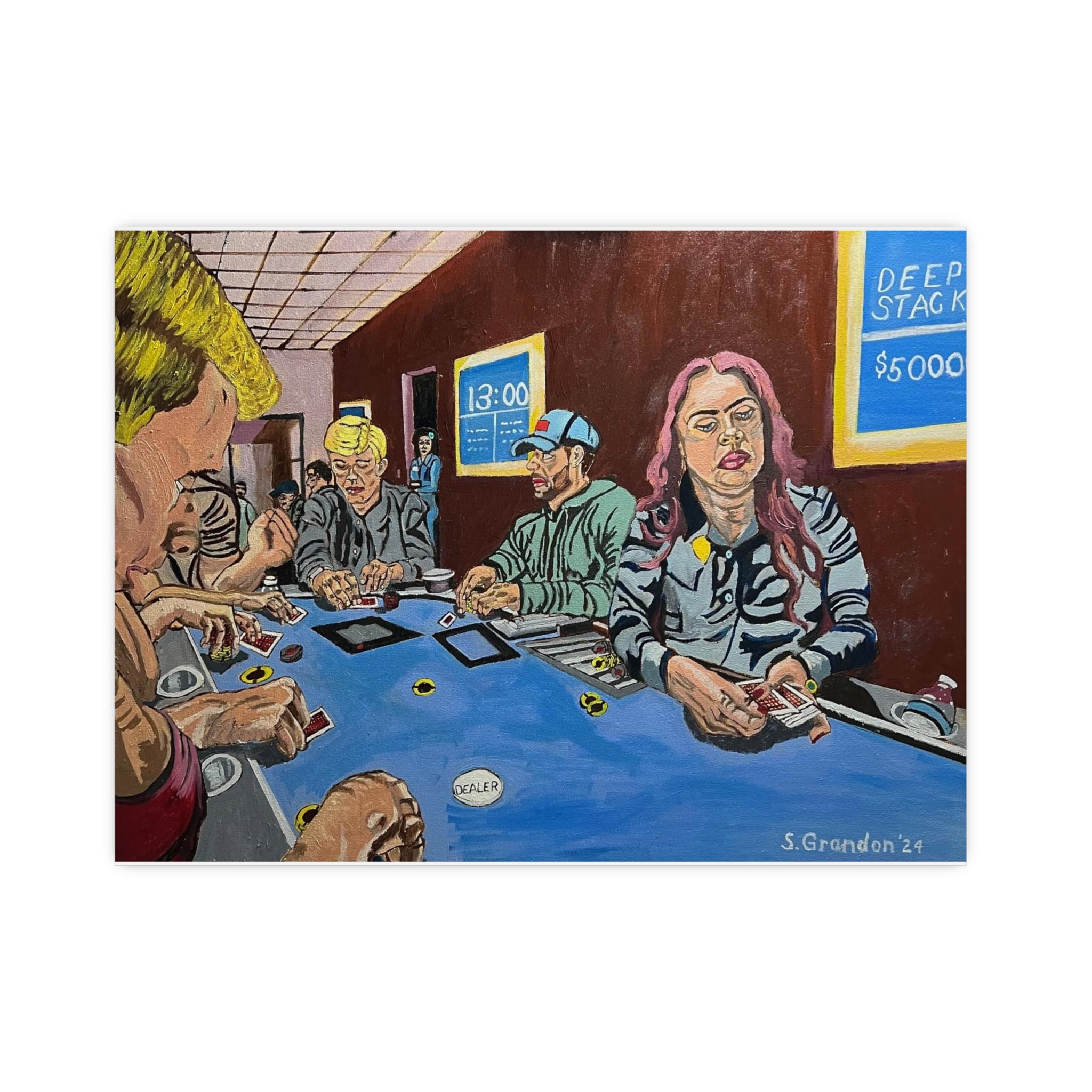 Poker Night Matte Poster — 'Poker Hands' Casino Table Art Print — Gallery-Quality Stanley Grandon Oil Reproduction - Image 4