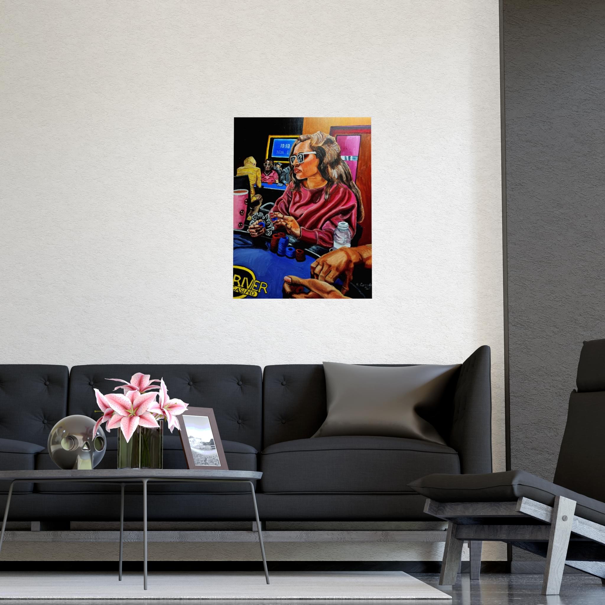 Poker Night Woman — Matte Art Poster (Stanley Grandon) - Image 3