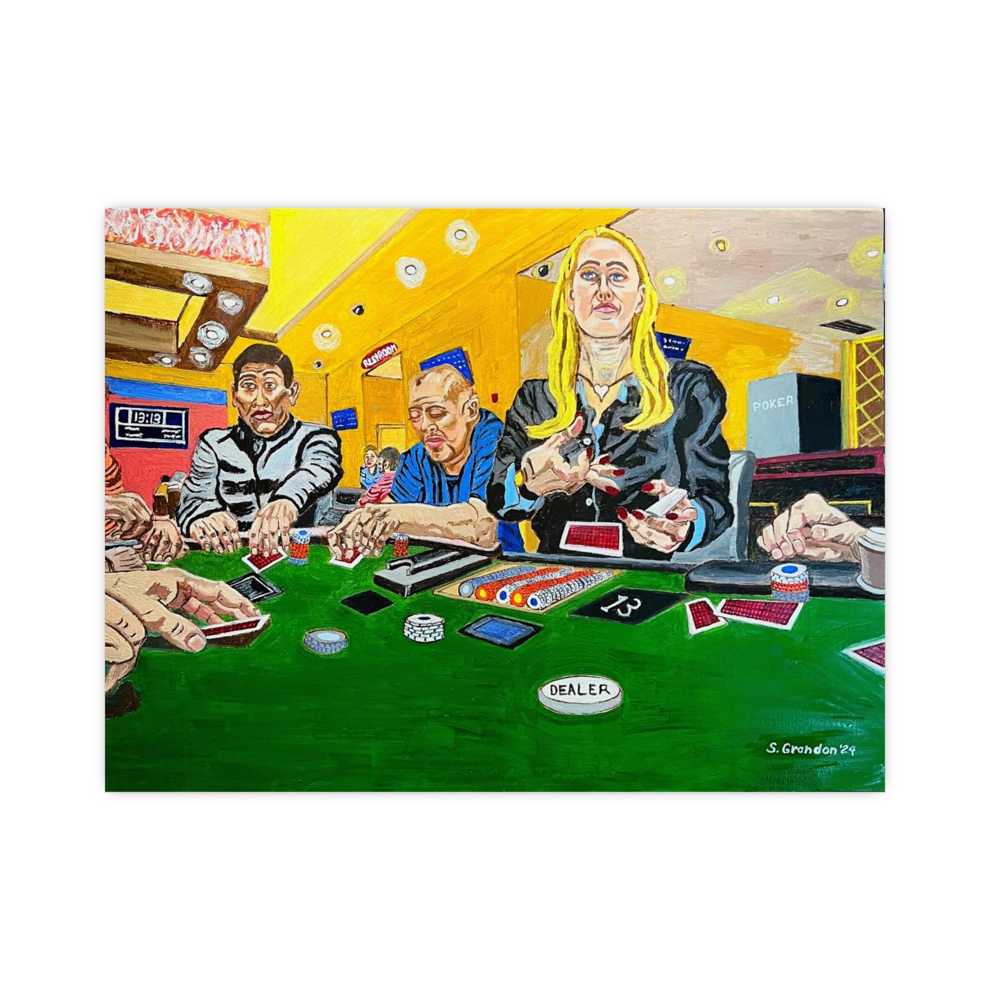 Casino Poker Table Matte Poster — Vibrant Gambling Scene Wall Art - Image 4